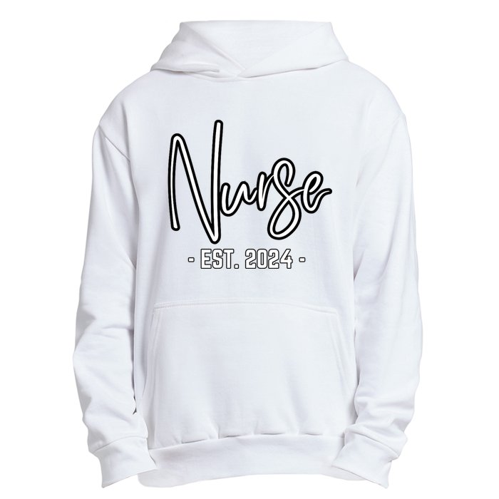 Nurse Est 2024 Rn Nursing School Graduation Graduate Student Urban Pullover Hoodie