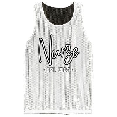 Nurse Est 2024 Rn Nursing School Graduation Graduate Student Mesh Reversible Basketball Jersey Tank