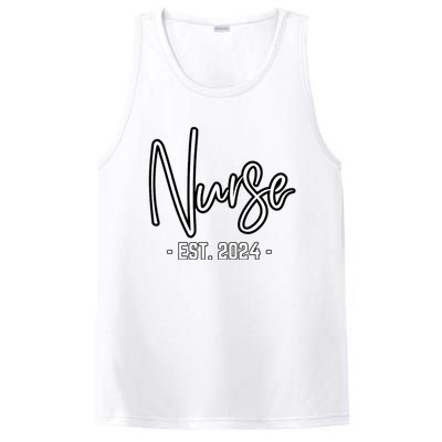 Nurse Est 2024 Rn Nursing School Graduation Graduate Student PosiCharge Competitor Tank