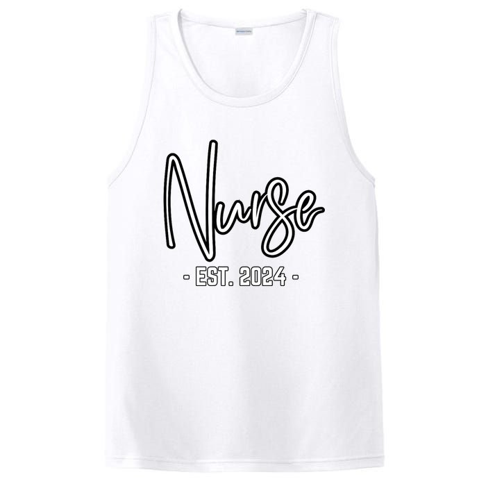 Nurse Est 2024 Rn Nursing School Graduation Graduate Student PosiCharge Competitor Tank