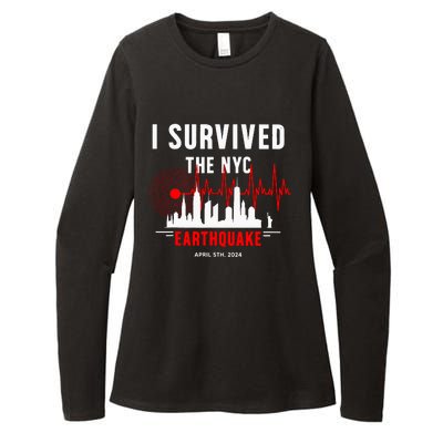 Nyc Earthquake 2024 New York City Earthquake I Survived Womens CVC Long Sleeve Shirt