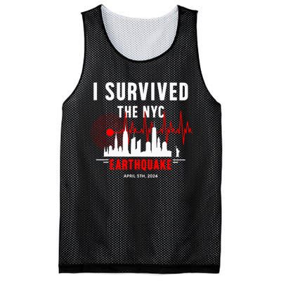 Nyc Earthquake 2024 New York City Earthquake I Survived Mesh Reversible Basketball Jersey Tank