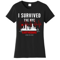 Nyc Earthquake 2024 New York City Earthquake I Survived Women's T-Shirt