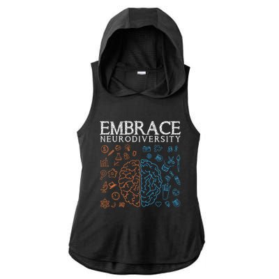 Neurodiversity Embrace Adhd Autism Asd Autism Awareness Day Gift Ladies PosiCharge Tri-Blend Wicking Draft Hoodie Tank