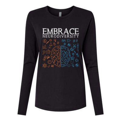 Neurodiversity Embrace Adhd Autism Asd Autism Awareness Day Gift Womens Cotton Relaxed Long Sleeve T-Shirt