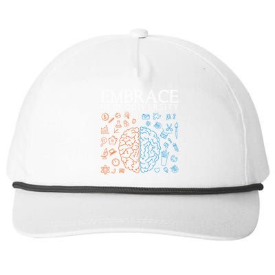 Neurodiversity Embrace Adhd Autism Asd Autism Awareness Day Gift Snapback Five-Panel Rope Hat