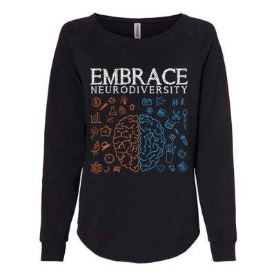 Neurodiversity Embrace Adhd Autism Asd Autism Awareness Day Gift Womens California Wash Sweatshirt