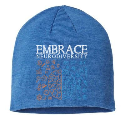 Neurodiversity Embrace Adhd Autism Asd Autism Awareness Day Gift Sustainable Beanie