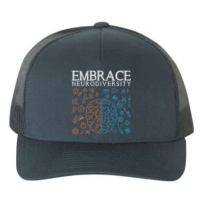 Neurodiversity Embrace Adhd Autism Asd Autism Awareness Day Gift Yupoong Adult 5-Panel Trucker Hat