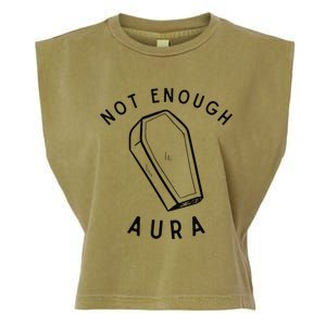 Not Enough Aura Funny Aura Trend Garment-Dyed Women's Muscle Tee