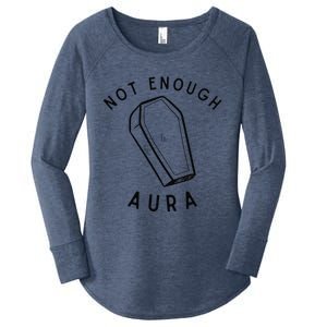 Not Enough Aura Funny Aura Trend Women's Perfect Tri Tunic Long Sleeve Shirt