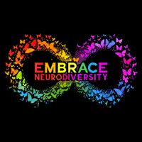 Neurodiversity Embrace ADHD Autism ASD Butterfly Infinity 16 in Basic Backpack