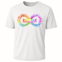 Neurodiversity Embrace ADHD Autism ASD Butterfly Infinity Cooling Performance Crew T-Shirt