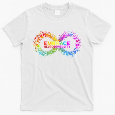 Neurodiversity Embrace ADHD Autism ASD Butterfly Infinity T-Shirt