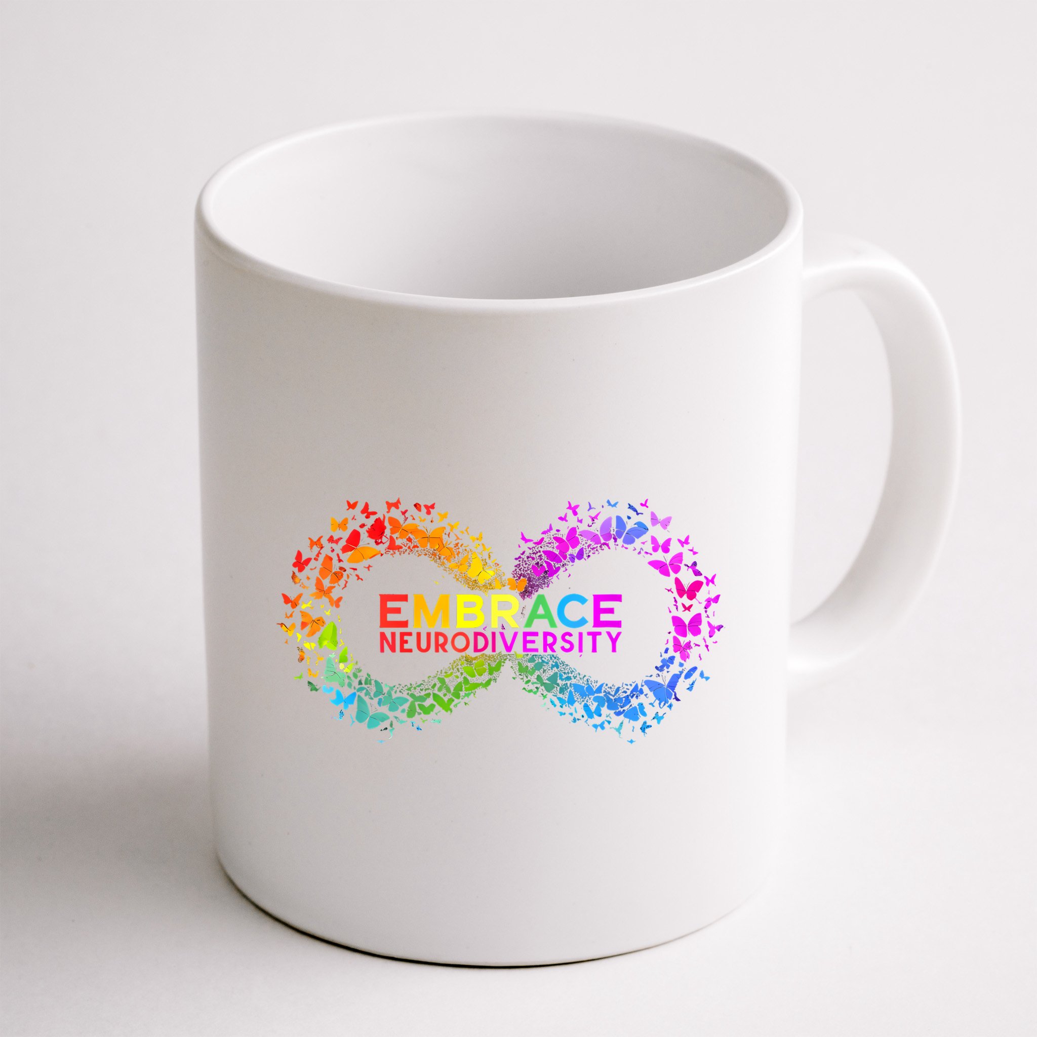 Neurodiversity Embrace ADHD Autism ASD Butterfly Infinity Mug