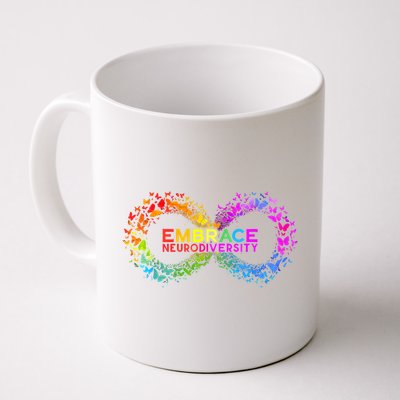 Neurodiversity Embrace ADHD Autism ASD Butterfly Infinity Mug