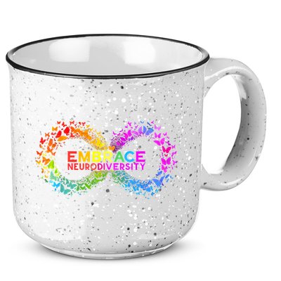 Neurodiversity Embrace ADHD Autism ASD Butterfly Infinity 15oz Campfire Ceramic Mug