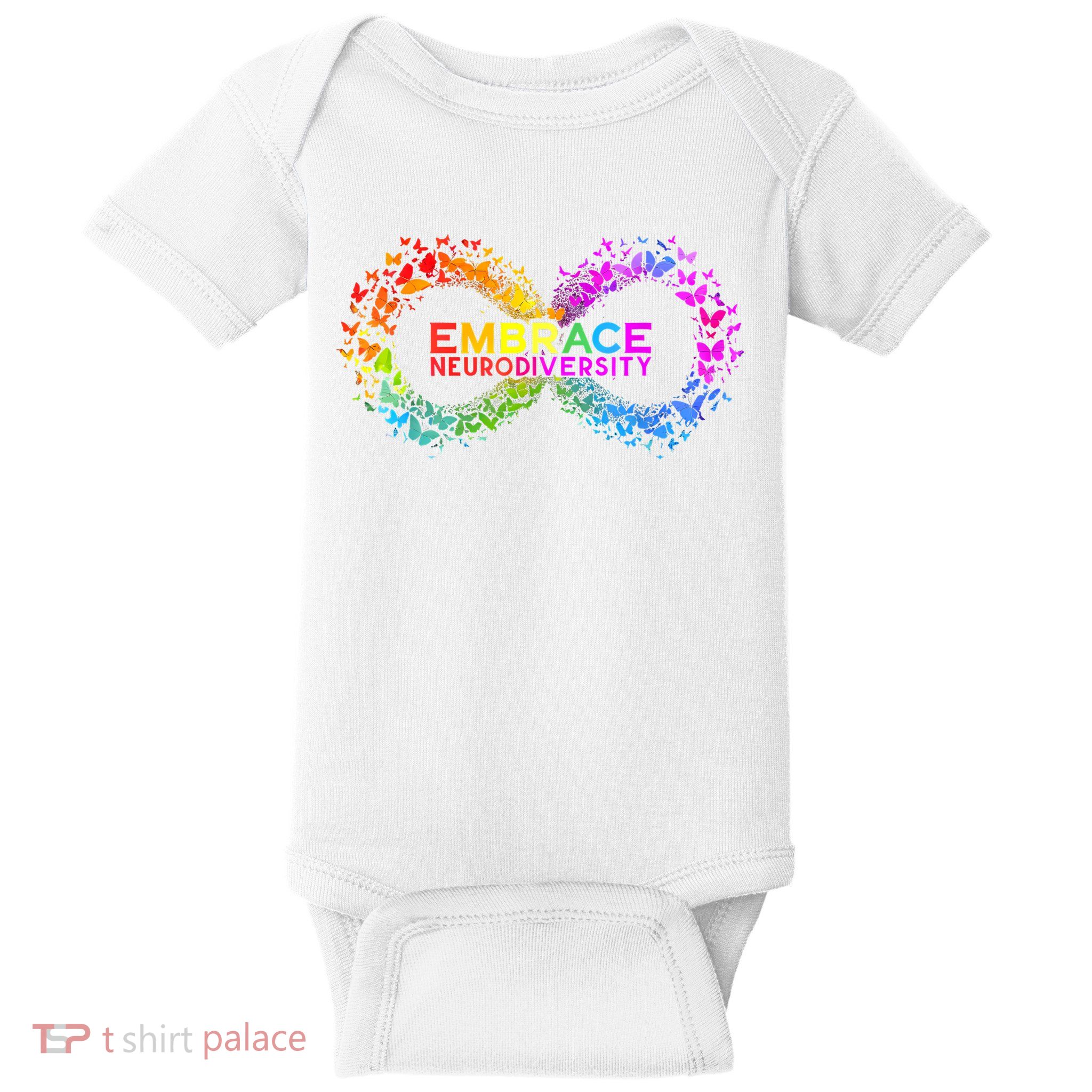 Neurodiversity Embrace ADHD Autism ASD Butterfly Infinity Baby Bodysuit