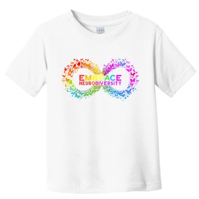 Neurodiversity Embrace ADHD Autism ASD Butterfly Infinity Toddler T-Shirt