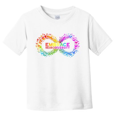 Neurodiversity Embrace ADHD Autism ASD Butterfly Infinity Toddler T-Shirt