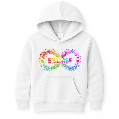 Neurodiversity Embrace ADHD Autism ASD Butterfly Infinity Kids Hoodie