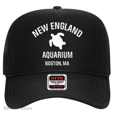 New England Aquarium Boston Ma High Crown Mesh Back Trucker Hat