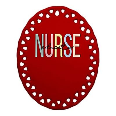 Nurse Educator Boho Nursing Educator Gift Ceramic Oval Ornament