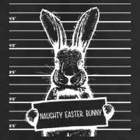 Naughty Easter Bunny Mug Shot Funny 25L Jumbo Tote