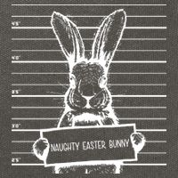 Naughty Easter Bunny Mug Shot Funny Cotton Canvas Backpack
