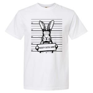 Naughty Easter Bunny Mug Shot Funny Garment-Dyed Heavyweight T-Shirt