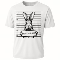 Naughty Easter Bunny Mug Shot Funny Cooling Performance Crew T-Shirt