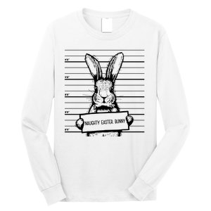 Naughty Easter Bunny Mug Shot Funny Long Sleeve Shirt