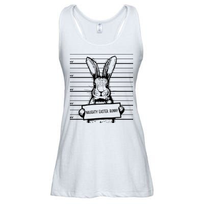 Naughty Easter Bunny Mug Shot Funny Ladies Essential Flowy Tank