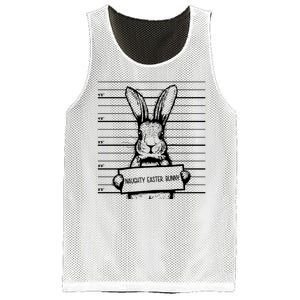 Naughty Easter Bunny Mug Shot Funny Mesh Reversible Basketball Jersey Tank