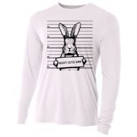 Naughty Easter Bunny Mug Shot Funny Cooling Performance Long Sleeve Crew