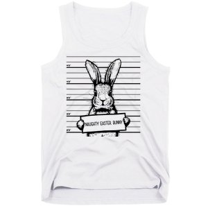 Naughty Easter Bunny Mug Shot Funny Tank Top