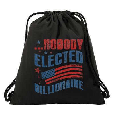 Nobody Elected Billionaire Drawstring Bag
