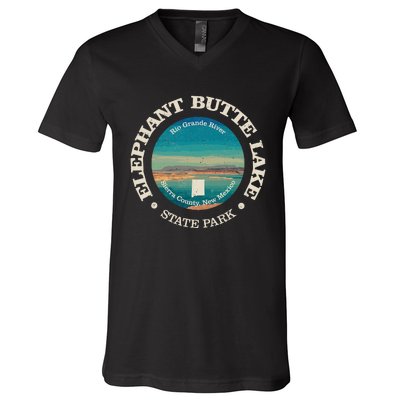 Nature Elephant Butte Lake State Park Hiking V-Neck T-Shirt