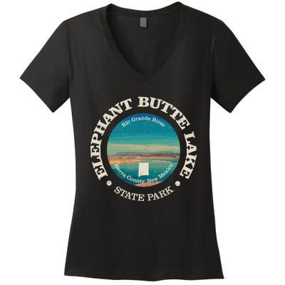 Nature Elephant Butte Lake State Park Hiking Women's V-Neck T-Shirt