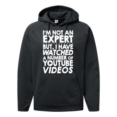 No Expert But I've Watched A Number Of YouTube Videos Funny Performance Fleece Hoodie