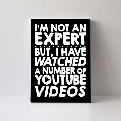 No Expert But I've Watched A Number Of YouTube Videos Funny Canvas