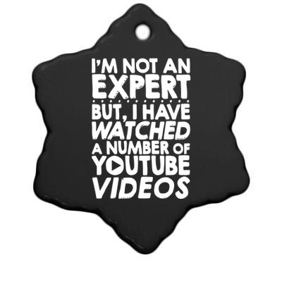 No Expert But I've Watched A Number Of YouTube Videos Funny Ceramic Star Ornament