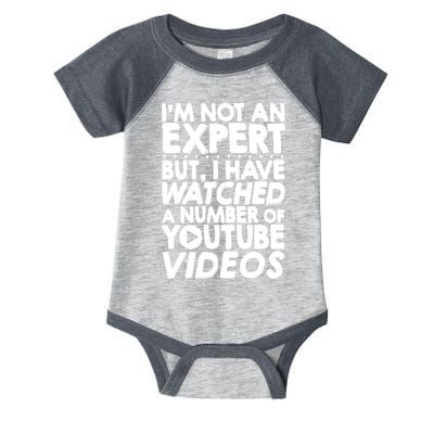 No Expert But I've Watched A Number Of YouTube Videos Funny Infant Baby Jersey Bodysuit