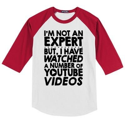 No Expert But I've Watched A Number Of YouTube Videos Funny Kids Colorblock Raglan Jersey