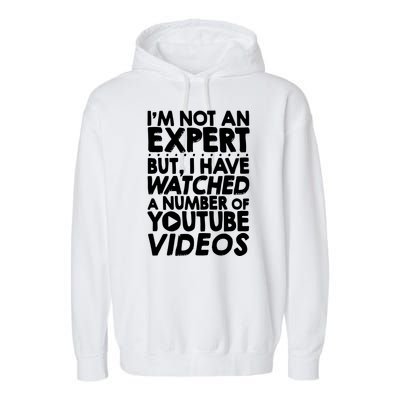 No Expert But I've Watched A Number Of YouTube Videos Funny Garment-Dyed Fleece Hoodie