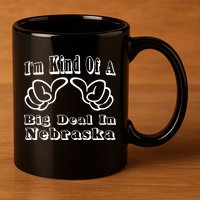 Nebraska Big Deal 11oz C Handle Ceramic Mug