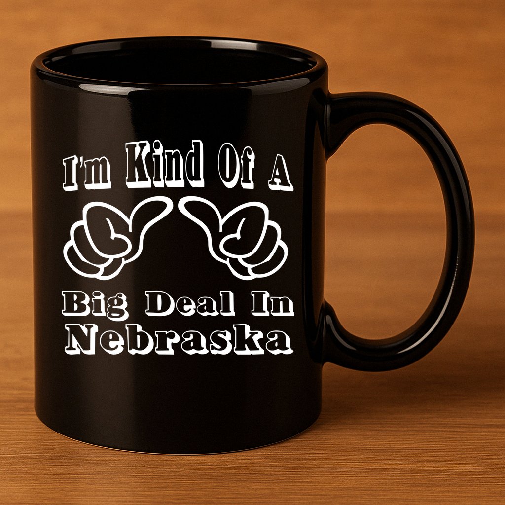 Nebraska Big Deal 11oz C Handle Ceramic Mug