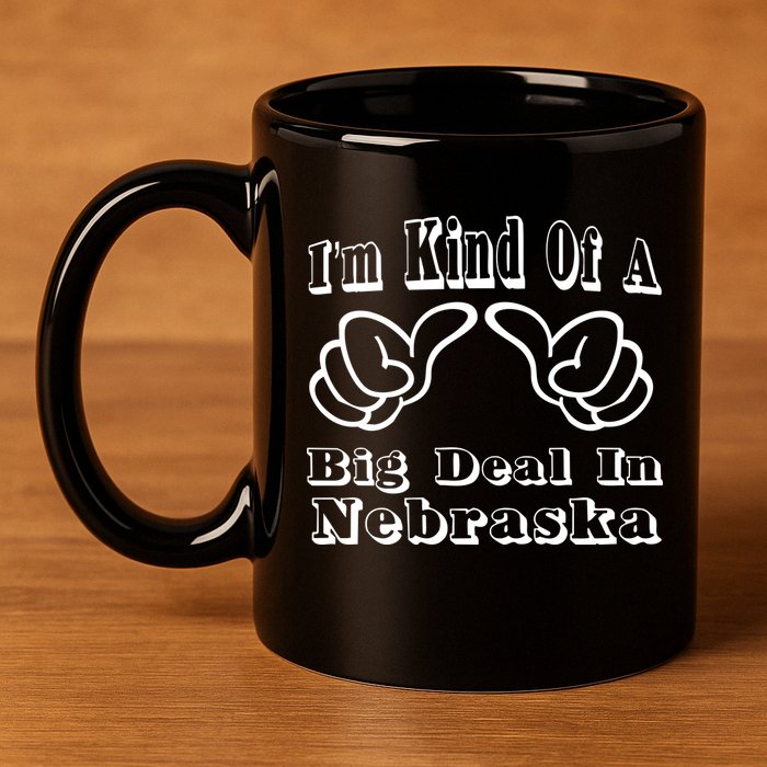 Nebraska Big Deal 11oz C Handle Ceramic Mug