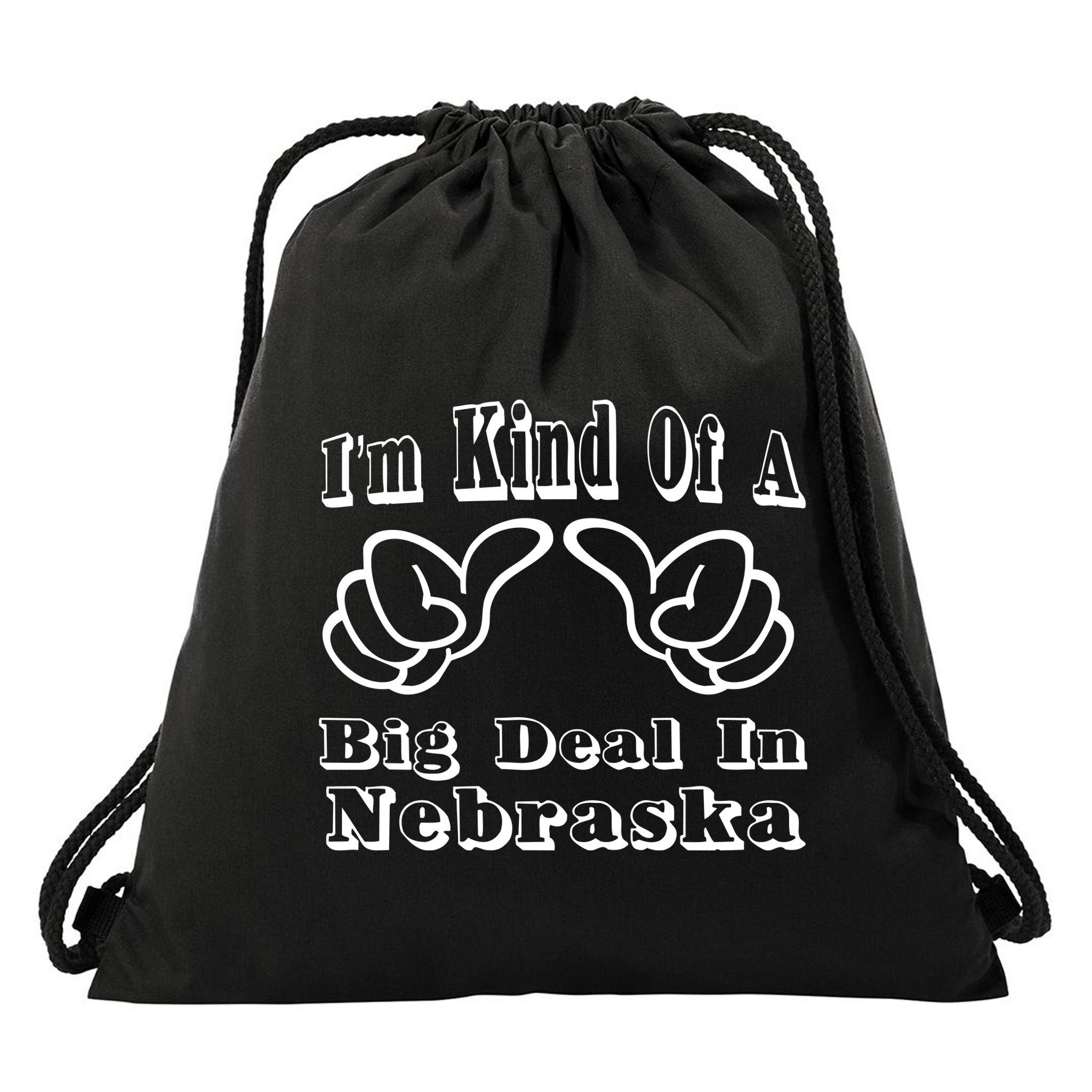 Nebraska Big Deal Drawstring Bag