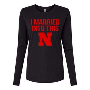 Nebraska Married Into This Womens Cotton Relaxed Long Sleeve T-Shirt